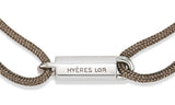 H edition silver string bracelet