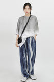 Wavy pleats pants