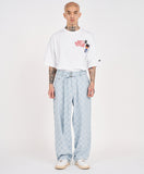 23SS Checkerboard Oversized Jeans