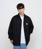 Flower Dot Embroidery Overfit Shirt