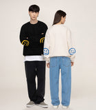 [UNISEX] Elbow Spray Dot Smile Sweatshirt