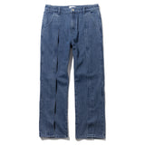 INCISION INVERTED WASHED DENIM PANTS