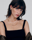Noailles Silver Antique Pearl Point One Touch Earrings full