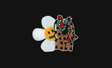 Leopard Flower Smile Embroidery Sweatshirt