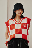 CHECKER BOARD TERRY VEST