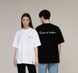 Drawing Flower Back Logo Short Sleeve Tee