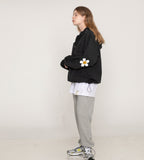 Elbow Flower Dot White Clip Windbreaker