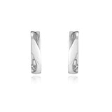 Heriter silver curve emblem earring S