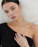 Essence Silver Tennis (W) Station Necklace