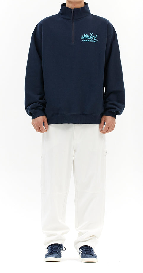 mahagrid(マハグリッド) - LABEL LOGO HALF ZIP SWEATSHIRT – einz.jp