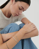 Essence Silver Tennis (Y) Emerald Bracelet