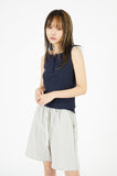 River button-up ribbed sleeveless