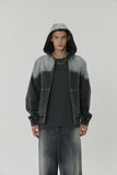 WASHING DENIM SNAP HOOD