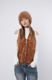 Western eyelet suede vest