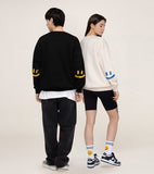 [UNISEX] Elbow Spray Smile Drawing Sweatshirt