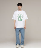 Comics Line Flower Drawing Short Sleeve T-shirt