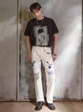 CREAMY WHITE OASIS DENIM PANTS