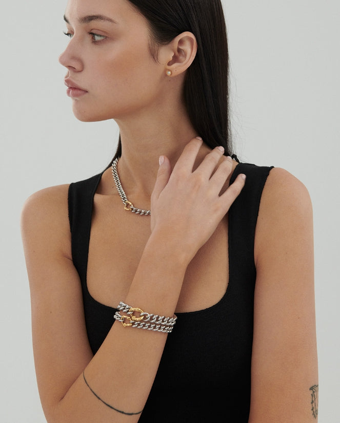 【HYERES LOR】23SS★ Surgical Chain Yellow Bracelet M HYÈRES LOR (イエールロール ) - Erite23 SV(C) Surgical Chain