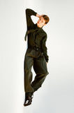color washing denim pocket pants