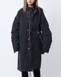 Detachable over long fishtail field parka