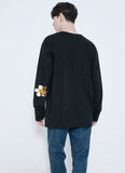 Elbow Flower Bear Smile Long Sleeve T-shirt