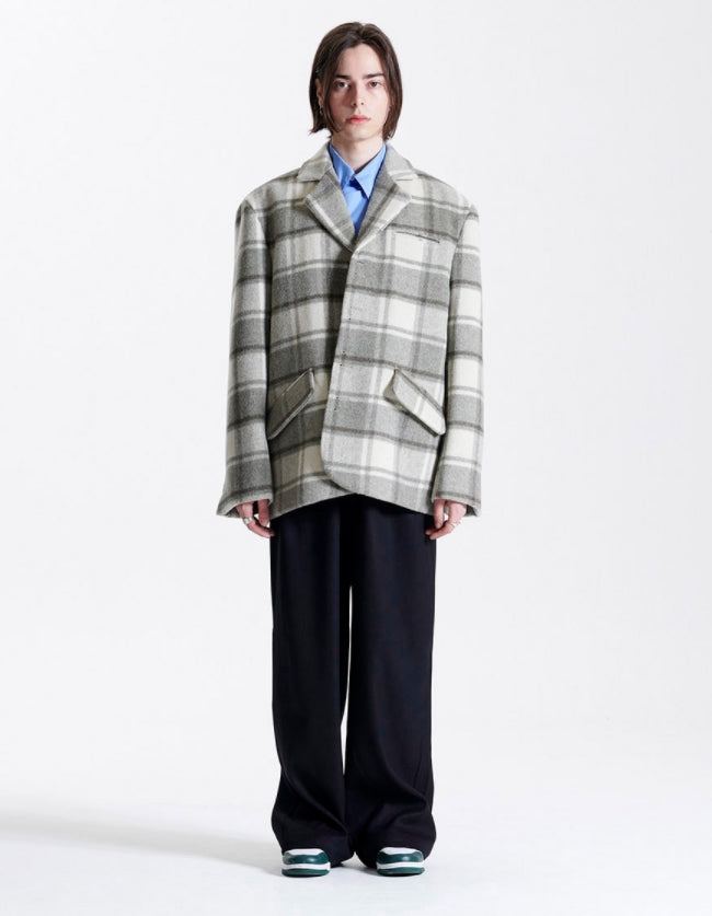 LA MER MA MAISON(ラメルマメゾン) - HEAVY BLAZER WOOL CHECK – einz.jp