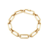 Noailles silver link chain bracelet M Yellow