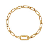 Noailles silver link chain bracelet S