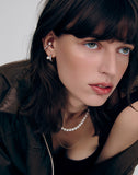 Noailles silver antique pearl in-ear ear cuff full