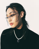 Larissa Square Cubic Pearl Necklace