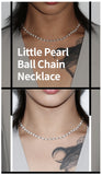 6mm Pearl Little Ball Chain Necklace