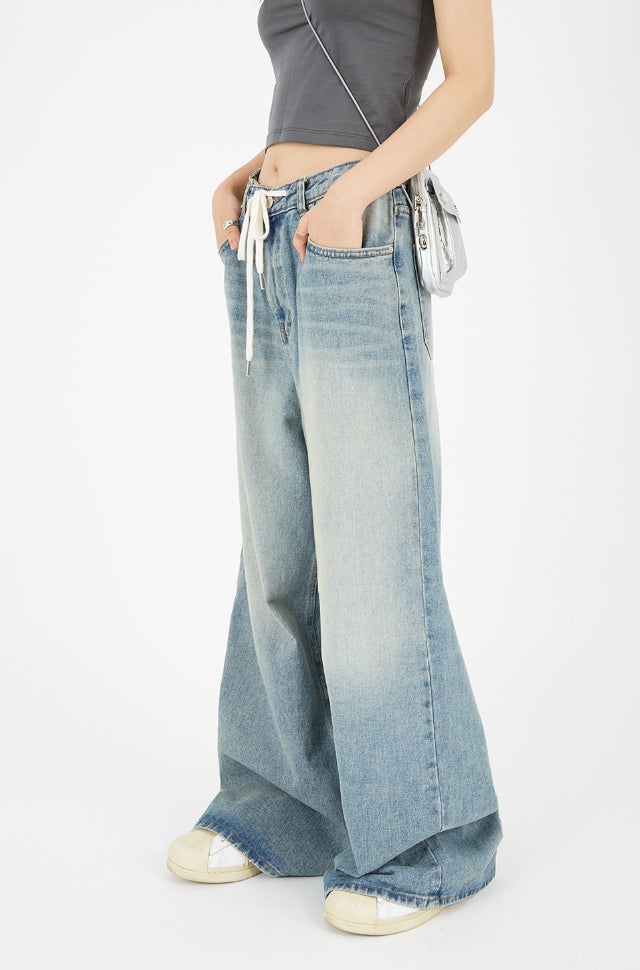 Raucohouse(ラウコハウス) - Waist strap full wide denim pants – einz.jp