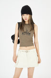 New york city overlock crop sleeveless