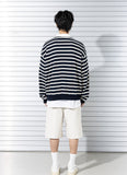 RUGBY WAFFLE STRIPE CREWNECK