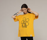 Comics Line Flower Drawing Short Sleeve T-shirt