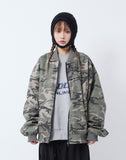 Camouflage zip-up over flight jacket