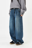 Dirty oil washed denim pants