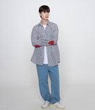 Elbow Heart Smile Overfit Stripe Shirt