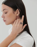 Erite23 SV(C) Combi Black Ear Cuff Ring L