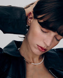 Noailles silver antique pearl in-ear ear cuff full