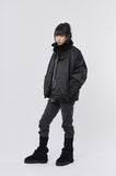 Mink fur collar balloon jumper