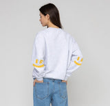 [UNISEX] Elbow Spray Smile Drawing Sweatshirt