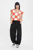 CHECKER BOARD TERRY VEST