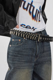 Bullet clip leather belt