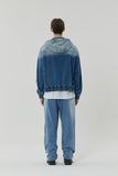 WASHING DENIM SNAP HOOD