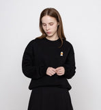 Duck Face Embroidery Smile Sweatshirt