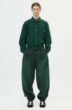 color washing denim pocket pants