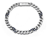 Heriter silver curve emblem bracelet M