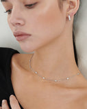 Essence Silver Tennis (W) Station Necklace