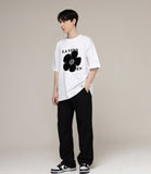 Drawing Smile Flower Logo Short Sleeve Tee